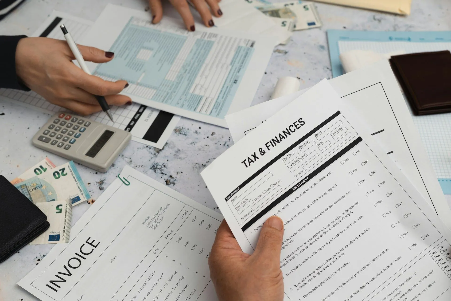 Tax preparer planning a return with a client